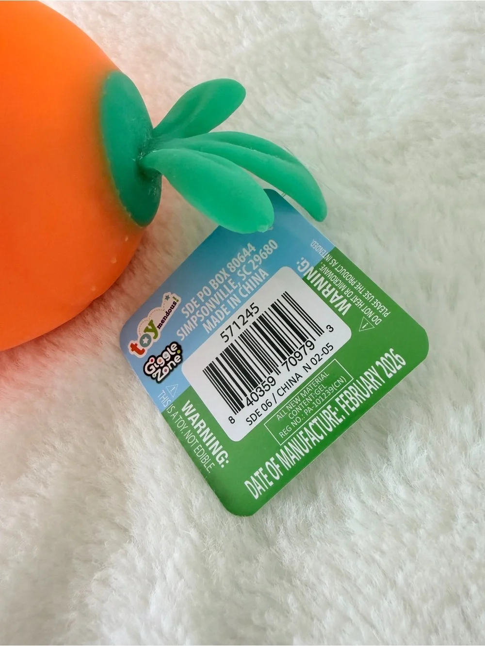 Viral Target Squeezy Carrot Squishy Fidget Toy - NWT - Fast Ship